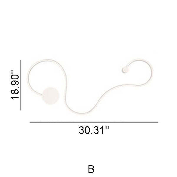 Modern Aluminum Snake Curved LED Sconce