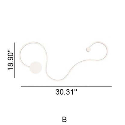 Modern Aluminum Snake Curved LED Sconce