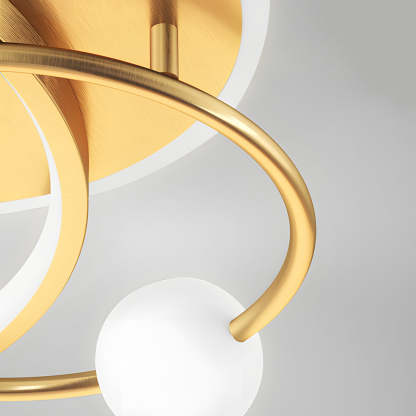 Multi-Circle LED Flush Ceiling Light Gold Black White