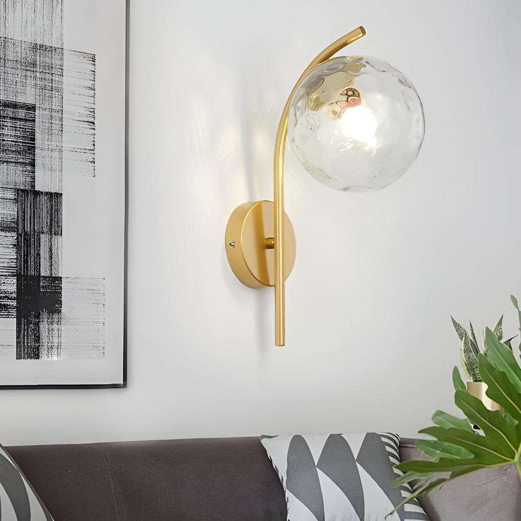 Glass Ball Nordic Plug-In LED Wall Sconce