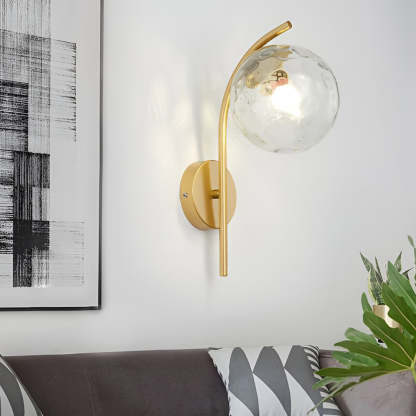 Creative Glass Ball-shaped LED Nordic Plug in Wall Sconce Lighting-Lighom