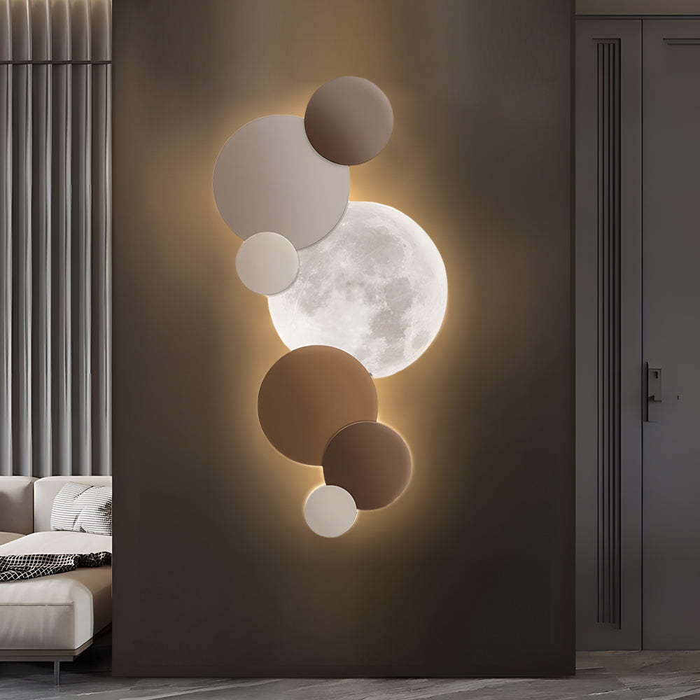 Lunar Glow Round LED Wall Sconce-Lighom