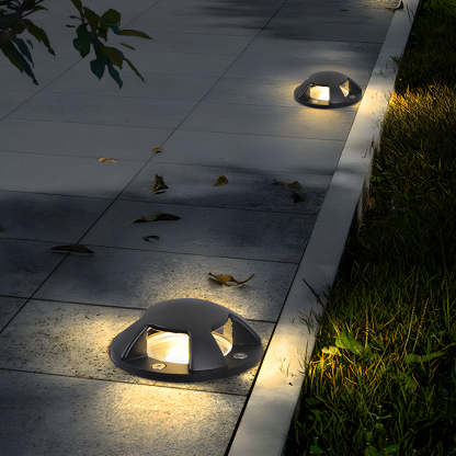 Outdoor Waterproof Horizontal Deck Stair Ground Lights Side-Emitting Low Voltage Step light for Pathways & Stairs-Lighom