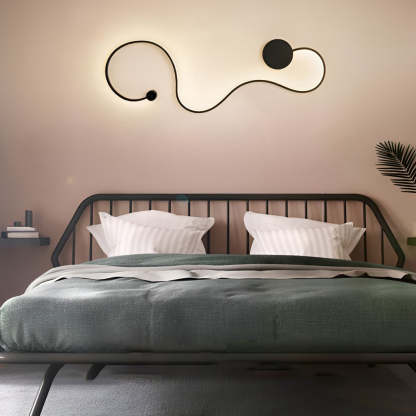 Creative Long Curved Linear LED Modern Wall Sconce Lighting Wall Light Wall Lamp-Lighom