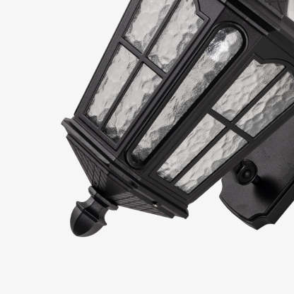 Retro Aluminum Black Vintage Solar Outdoor Wall Light