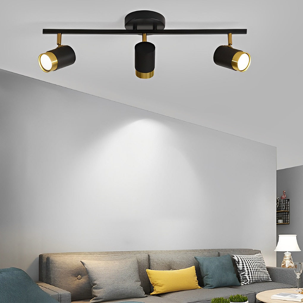 GU10 LED Adjustable COB Surface Track Spotlight — 3-Light / White
