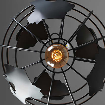 Iron Globe Retro Industrial Chandelier