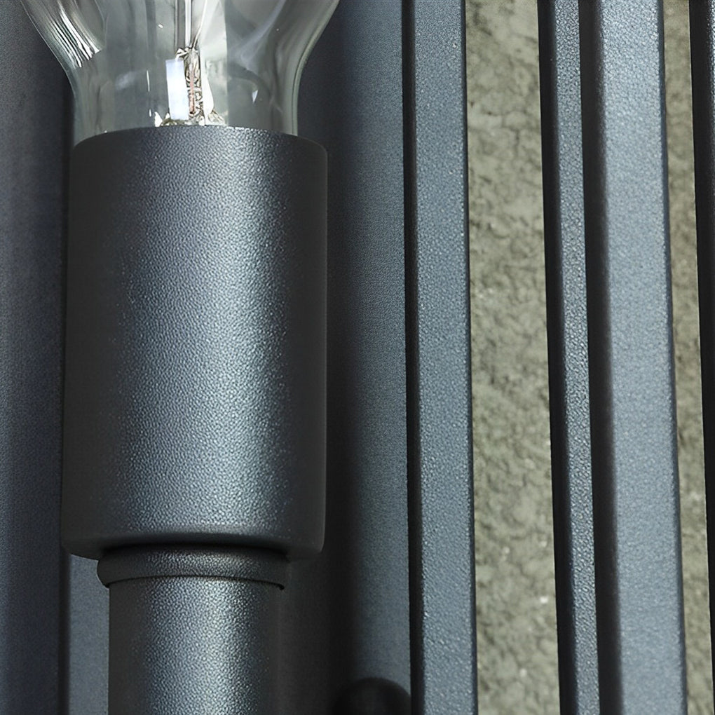Square Waterproof LED Black Retro Outdoor Wall Lamp Exterior Lights-Lighom
