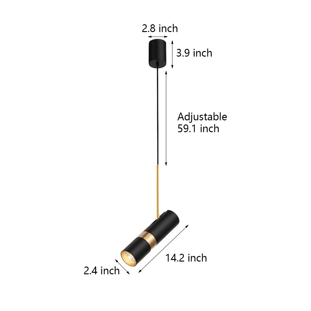 Cylindrical LED Dimmable Modern Pendant Lamp