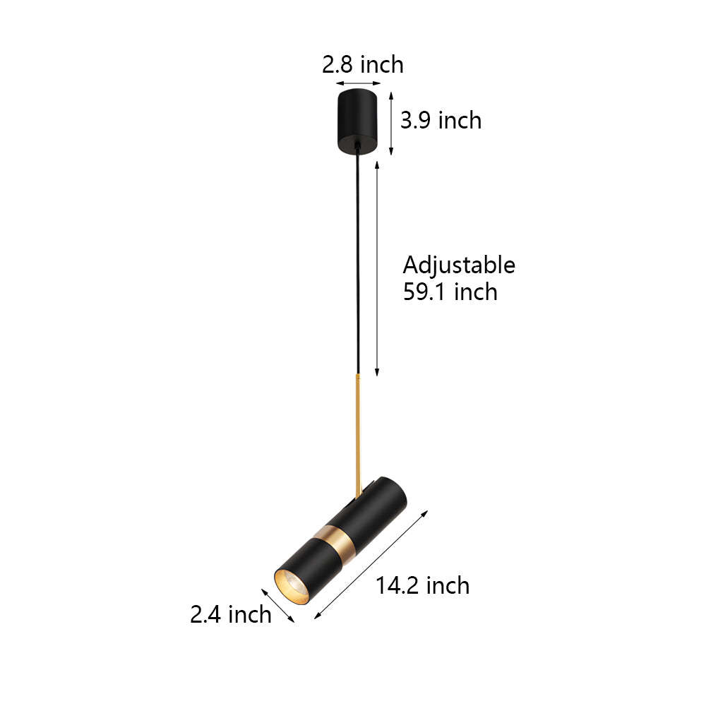 Cylindrical LED Dimmable Modern Pendant Lamp