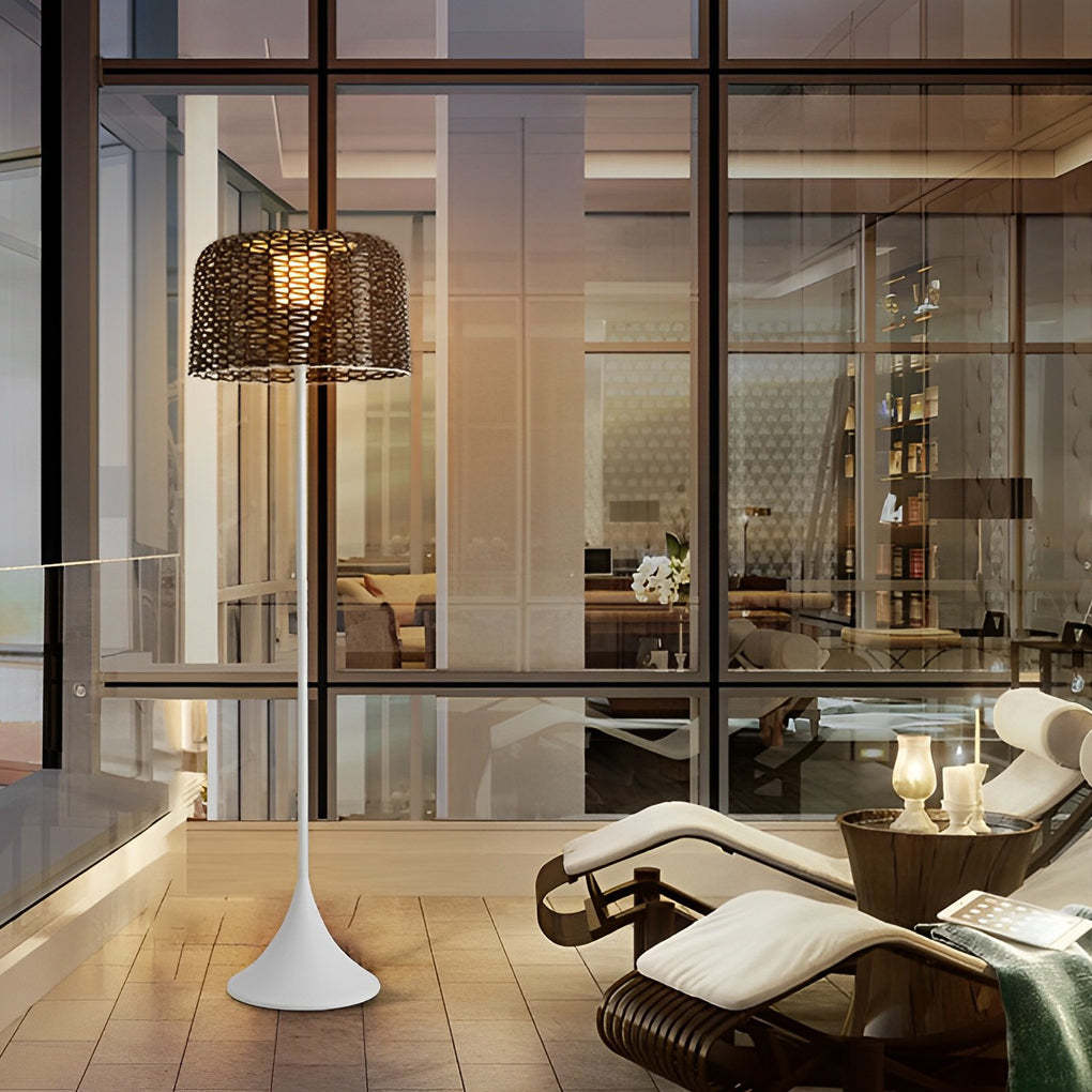 1-light Mesh Outdoor Floor Lamp-Lighom