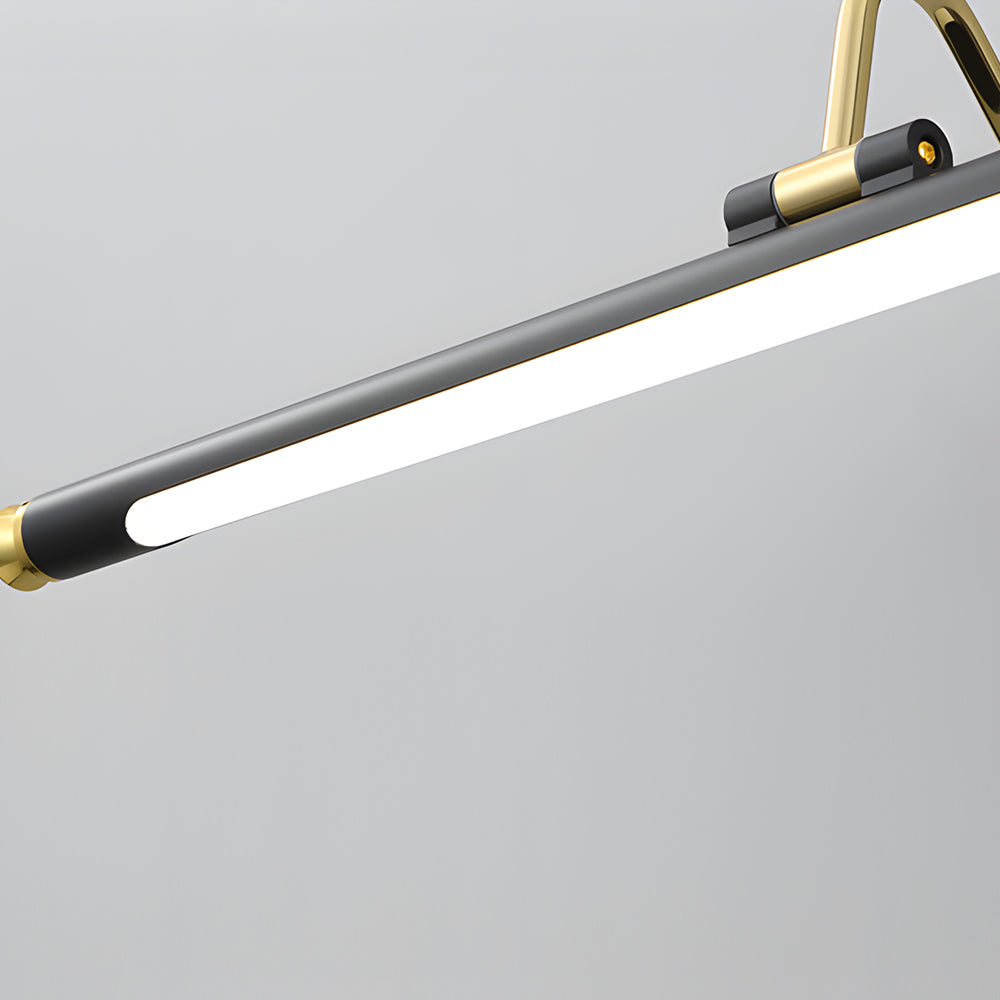 Gold and Black Rotatable Linear Vintage LED Bathroom Vanity Light-Lighom