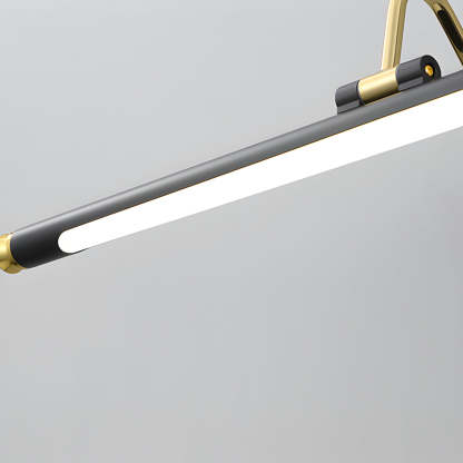 Gold and Black Rotatable Linear Vintage LED Bathroom Vanity Light-Lighom