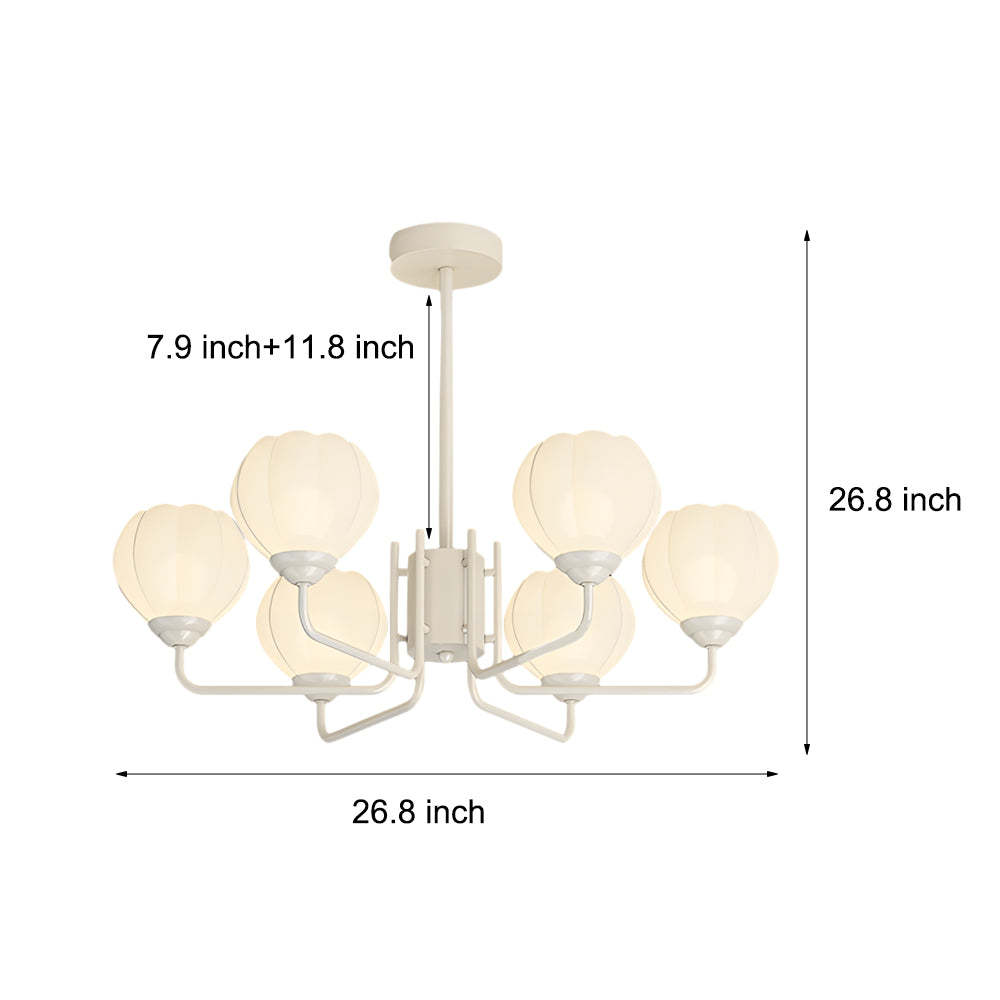 6-Flower Bell Orchid Modern Hanging Light