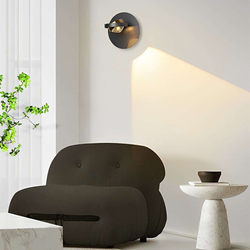 Round Square Creative Free Adjustable Direction Modern Wall Lights Fixture-Lighom