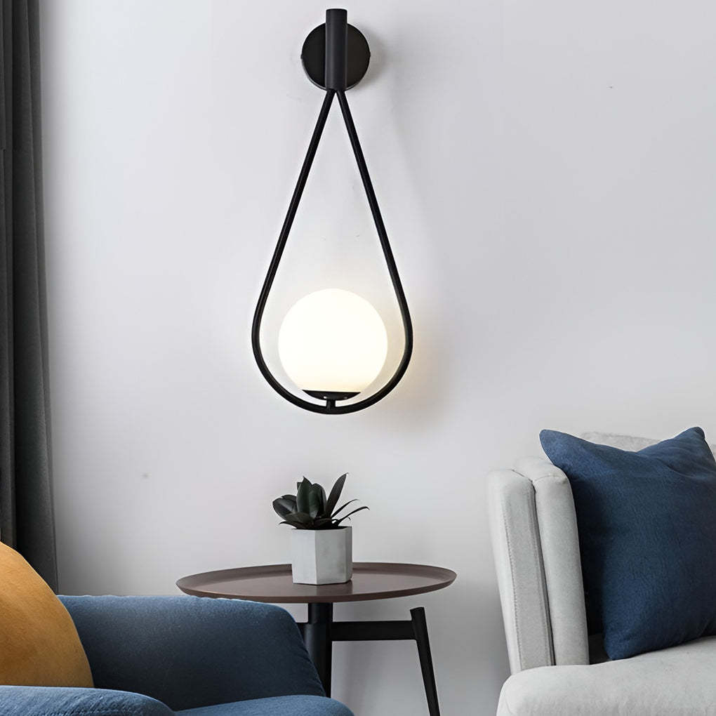 Water Drop Shaped LED Nordic Wall Lamp Wall Light Fixture Wall Sconce Lighting-Lighom