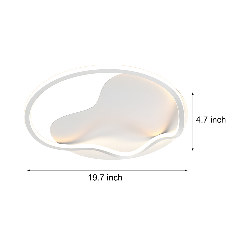 Round Minimalist LED Dimmable White Modern Ceiling Light