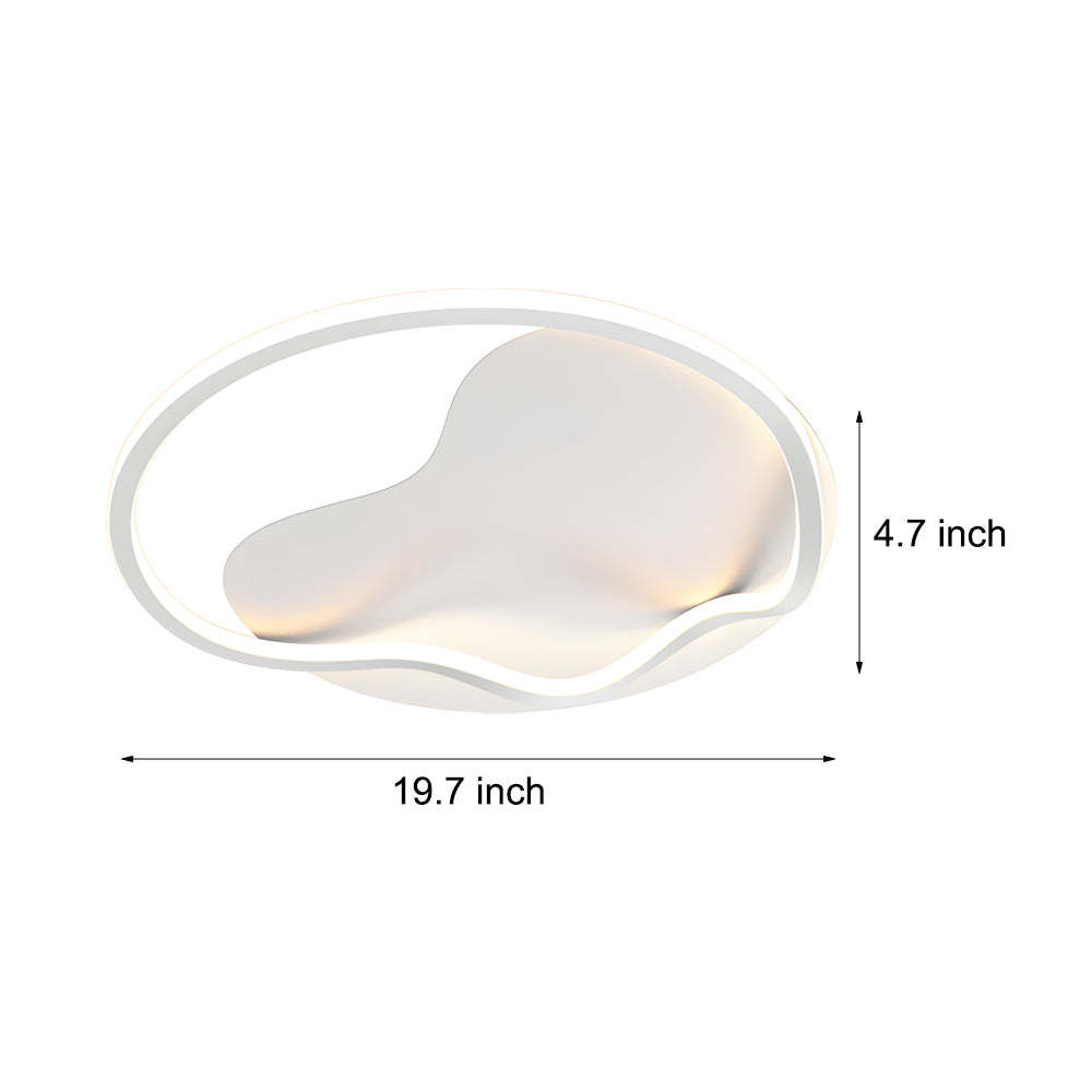 Round Minimalist LED Dimmable White Modern Ceiling Light
