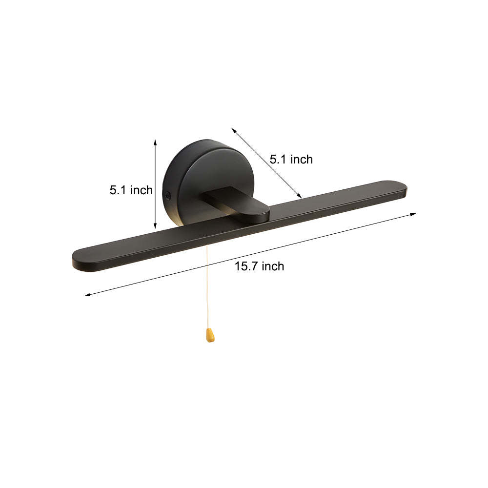 15.74'' Modern LED Linear Vanity Lights with Pull Rope Switch - Bathroom Lighting in Black/Bronze-Lighom