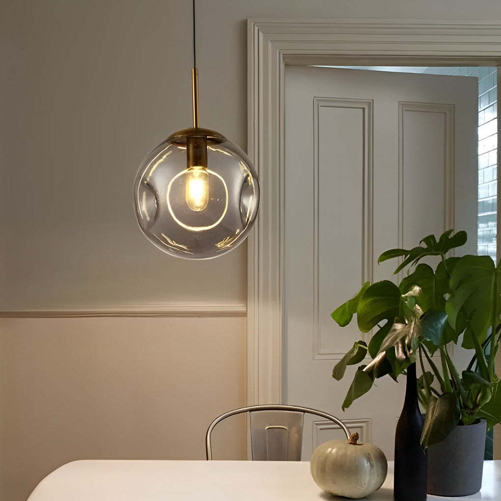Glass Globe Metal Nordic Small Chandelier