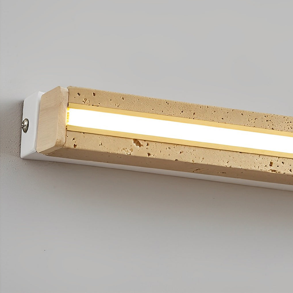 Strip Yellow Travertine LED Dimmable Wabi-Sabi Japanese-Style Wall Lamp-Lighom