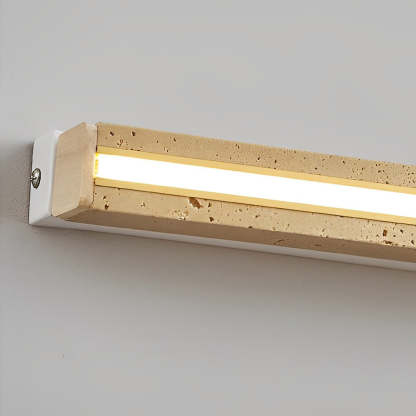 Strip Yellow Travertine LED Dimmable Wabi-Sabi Japanese-Style Wall Lamp-Lighom
