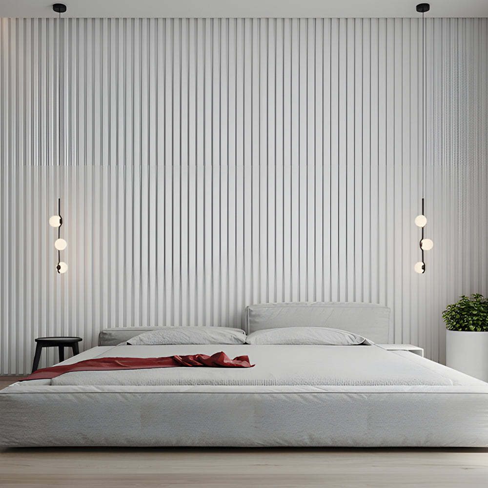 Modern Linear Glass Ball Pendant Light