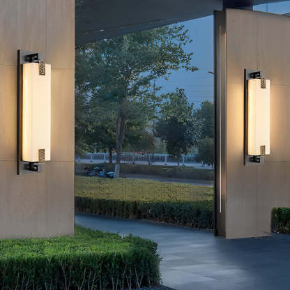 Outdoor Waterproof LED Copper Retro Exterior Wall Lights Sconces Lighting-Lighom
