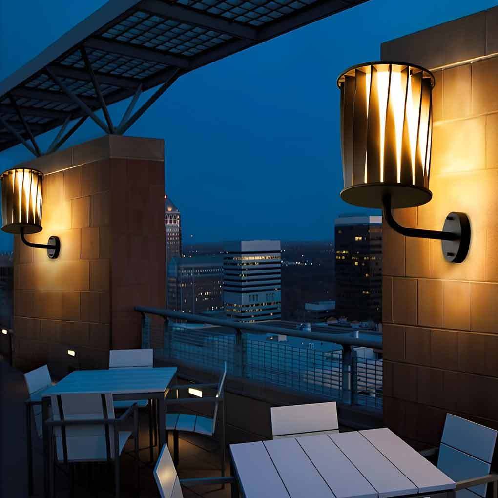 Creative Twisted Waterproof LED Modern Outdoor Wall Lamp Plug in Wall Lights-Lighom