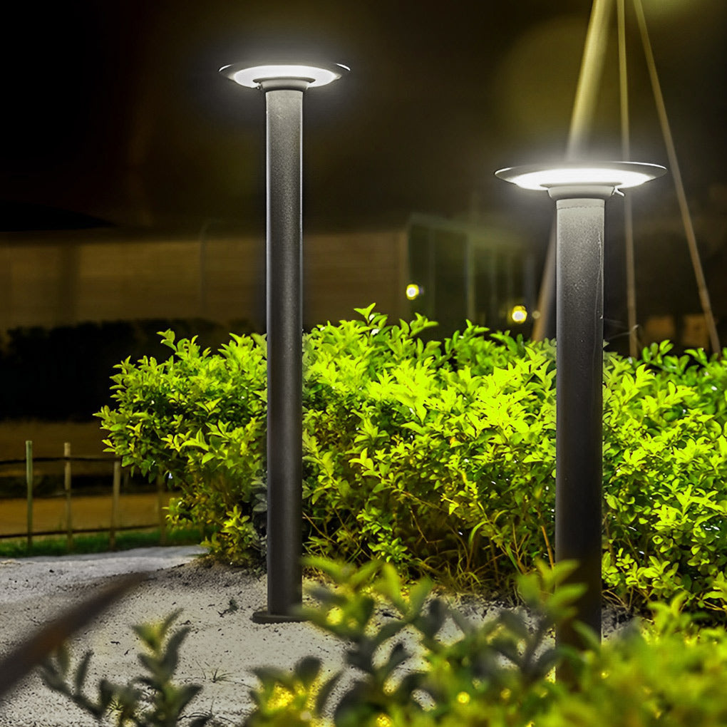 Round Waterproof Intelligent Light Control LED Solar Outdoor Lawn Lamp-Lighom