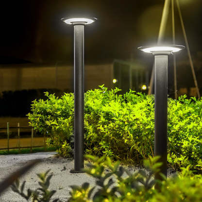 Round Waterproof Intelligent Light Control LED Solar Outdoor Lawn Lamp-Lighom