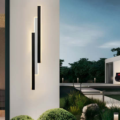 3-light Combined Linear Wall Lights 3-LED Rectangle Bar Outdoor Wall Light-Lighom