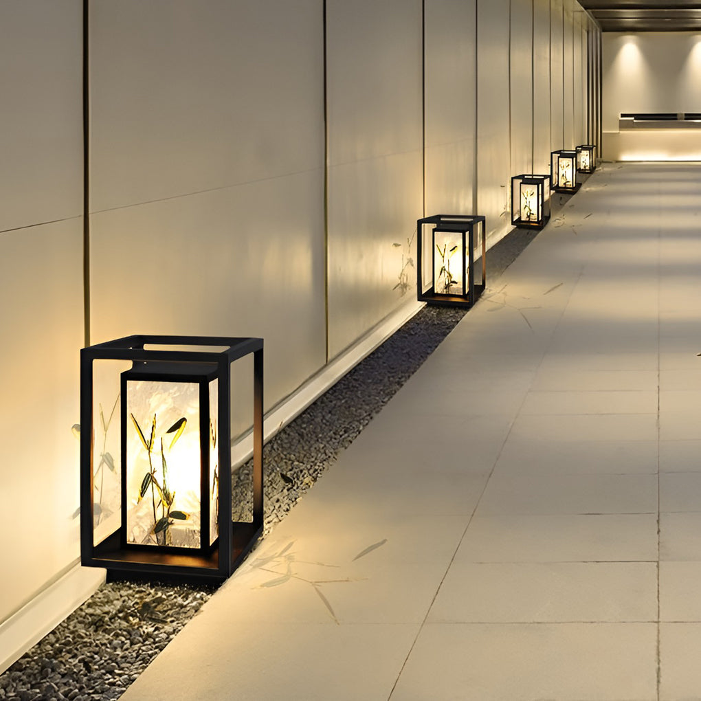 Artistic Solar LED Path Lights with Landscape Pattern-Lighom