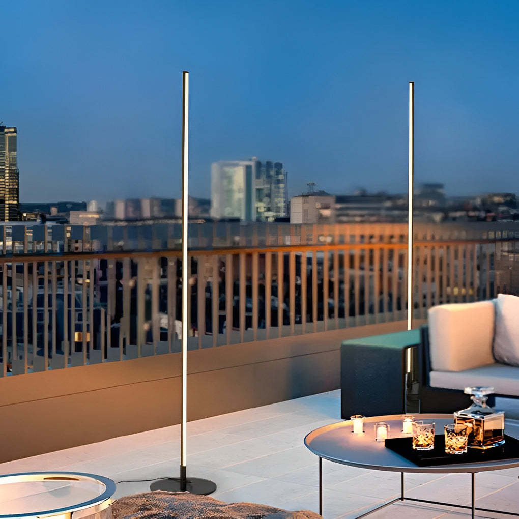 Waterproof Minimalist Outdoor Strip LED Floor Lamp-Lighom