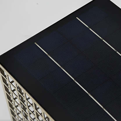 Square Creative Hollow LED Waterproof Gold Modern Solar Pathway Lights-Lighom