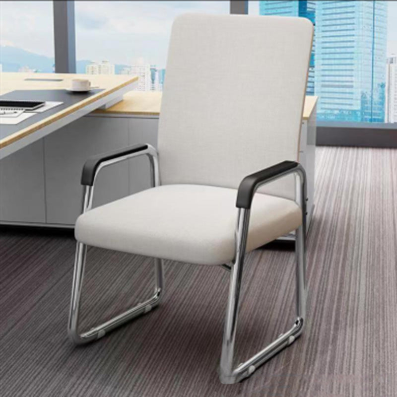 Modern Mesh Leather Square Desk Chair — Sponge / Black Seat & Chrome Frame - Mesh
