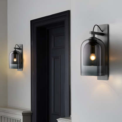 Minimalist Glass Iron Nordic Plug in Wall Lamp Wall Sconce Lighting-Lighom