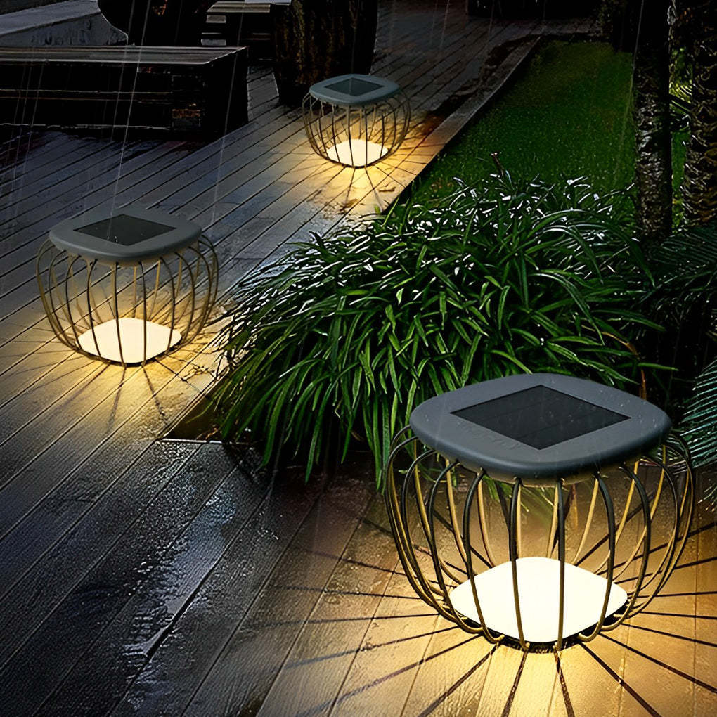 Table Chair Modern Solar Outdoor Lantern Floor Lamp