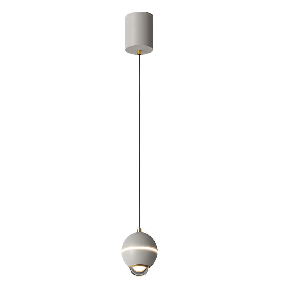 Small Metal Ball Modern Pendant with Spotlights