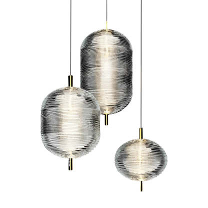 Personalized Glass Shade Iron Nordic Pendant
