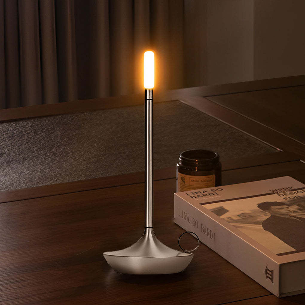 Cordless Portable Candle Wick LED Minimalist Table Lamp-Lighom