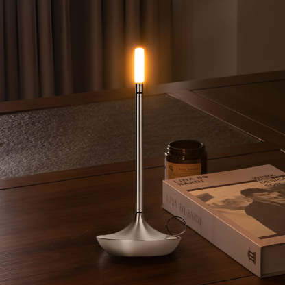 Cordless Portable Candle Wick LED Minimalist Table Lamp-Lighom
