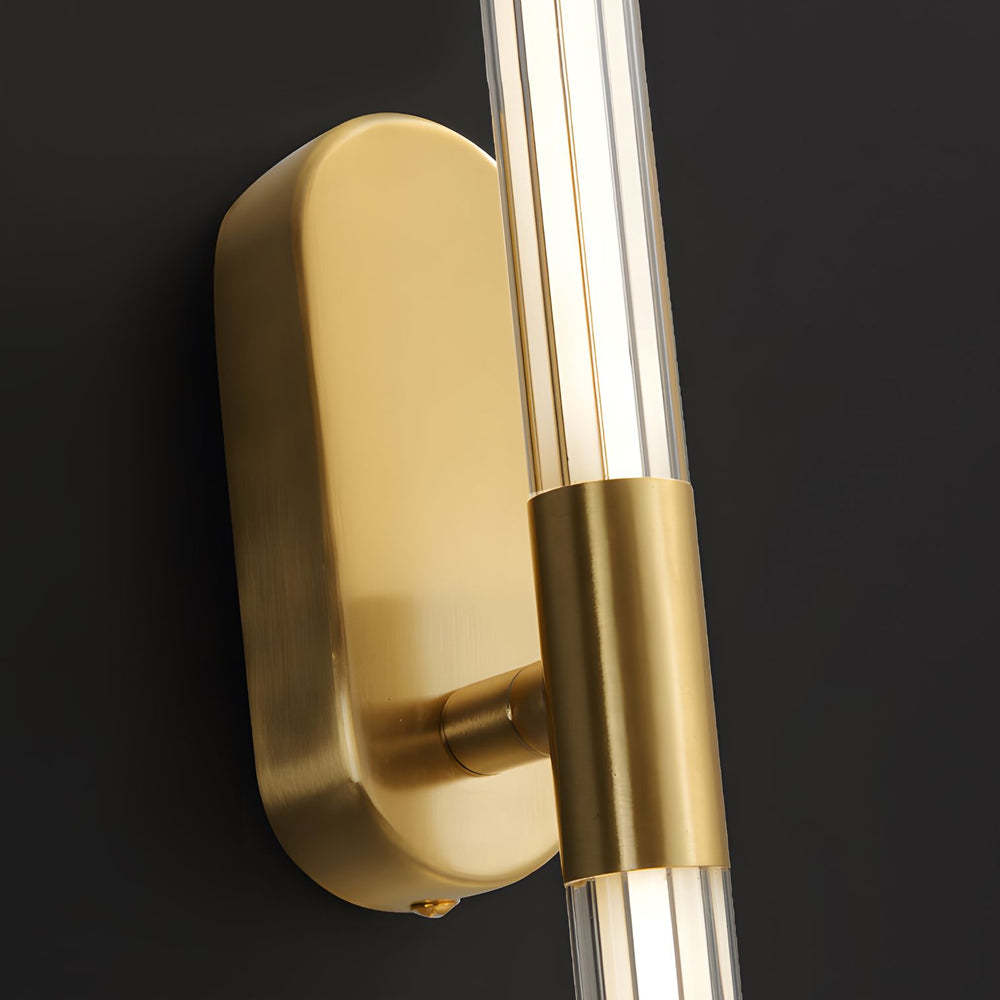 Acrylic Tube Tall Linear Wall Semi-Flush Mount Sconce-Lighom