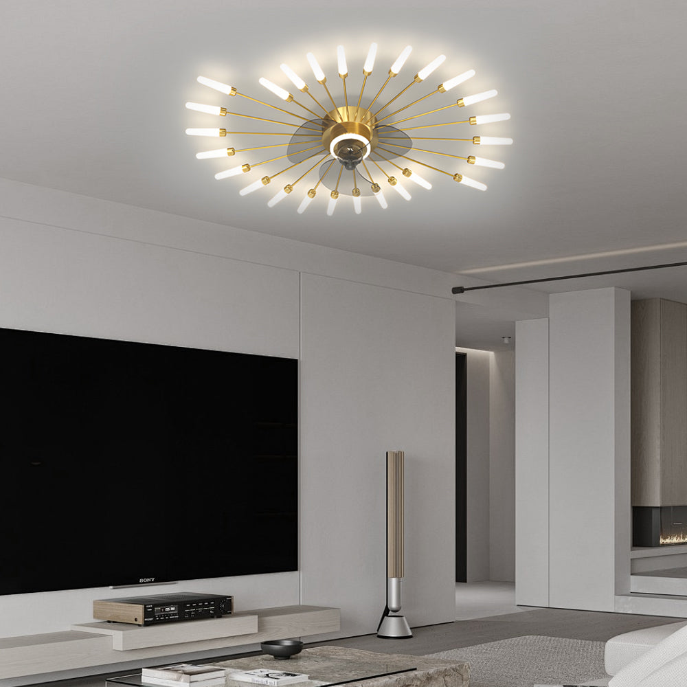 Flower Mute 3-Step Nordic Ceiling Fan
