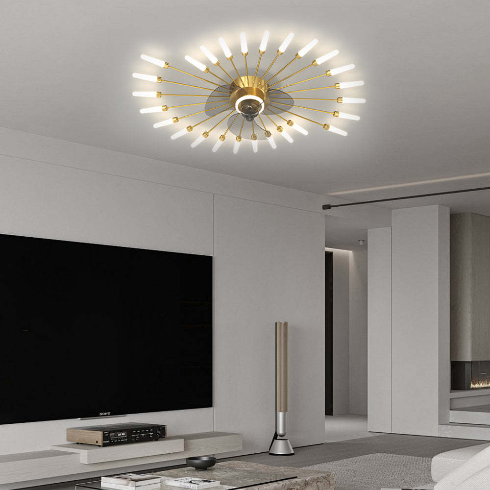 Flower Mute 3-Step Nordic Ceiling Fan
