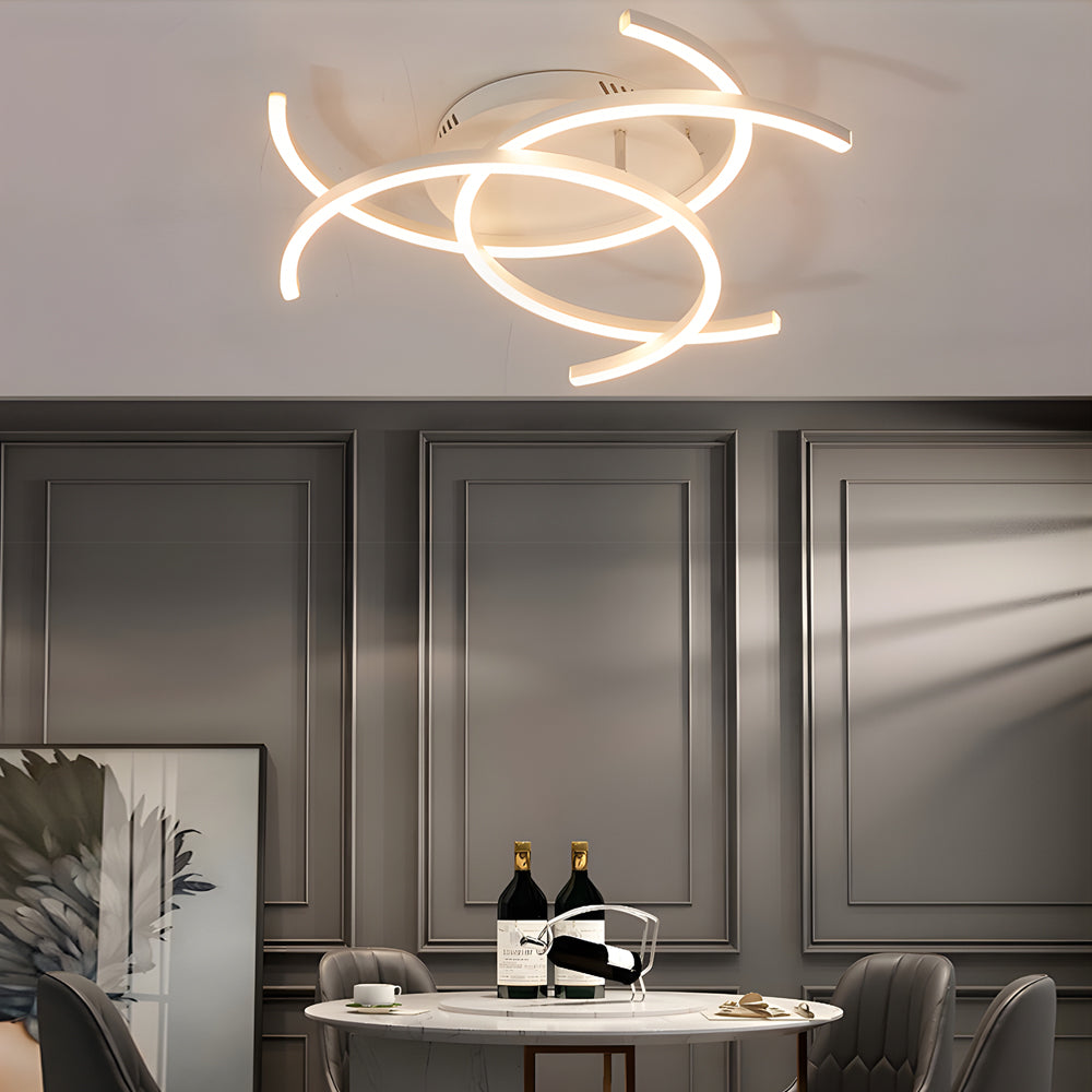 LED Dimmable Lines Modern Ceiling Light with Remote