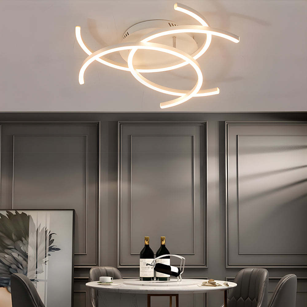 LED Dimmable Lines Modern Ceiling Light with Remote
