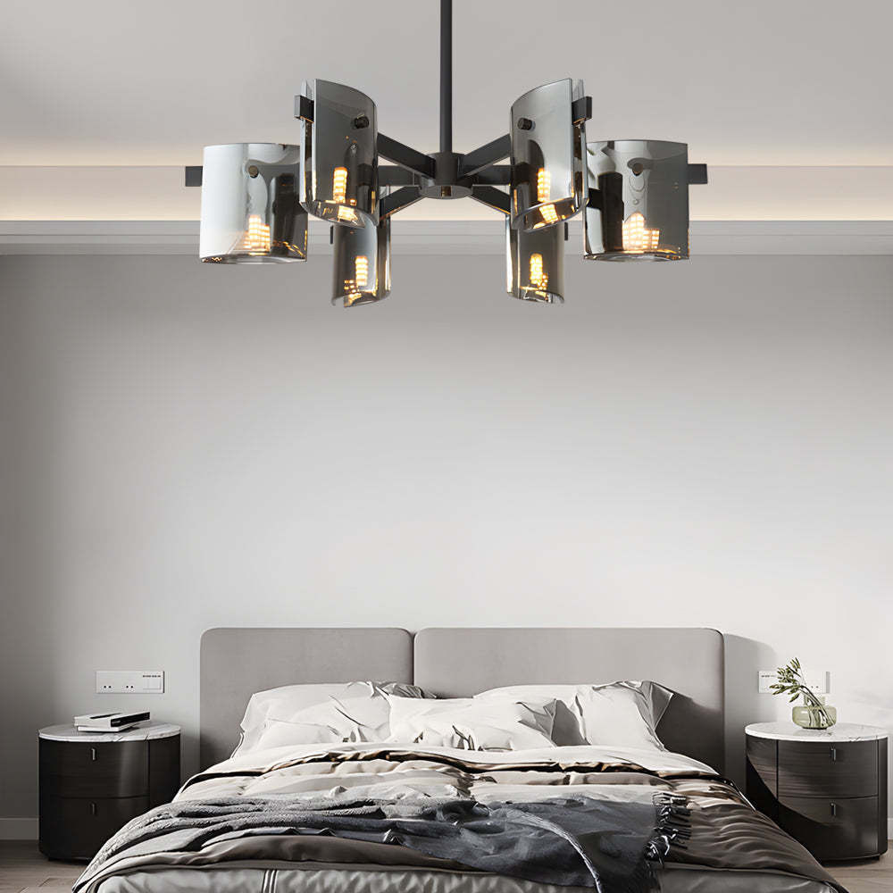 Dimmable Metallic Glass Chandelier