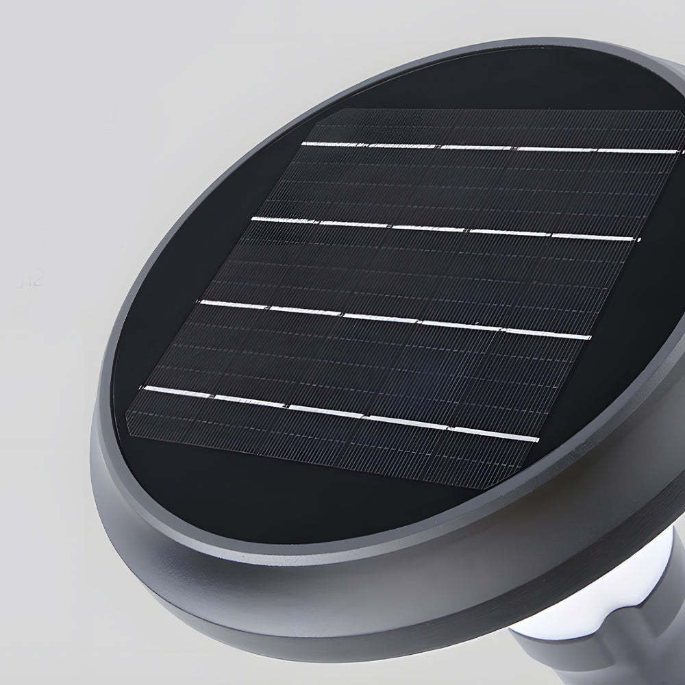 Black Solar Lawn Bollard Light-Lighom