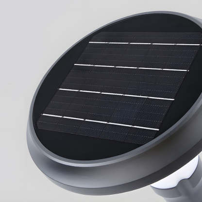 Black Solar Lawn Bollard Light-Lighom